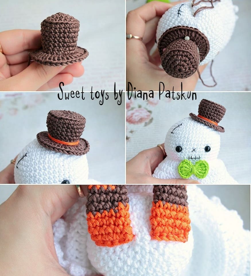 Crochet ghost tutorial hat and tie bow