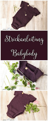 Strickanleitung für einen Babybody - Raglan von Oben mit Verkürzten Reihen und zwei Knopfvarianten