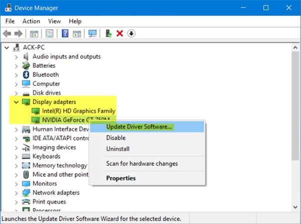 graphics driver windows 7