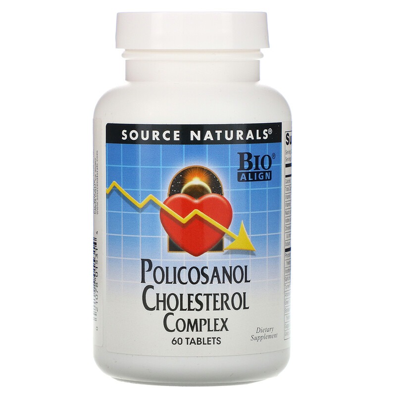 Source Naturals, Противохолестериновый комплекс с поликозанолом, 60 таблеток