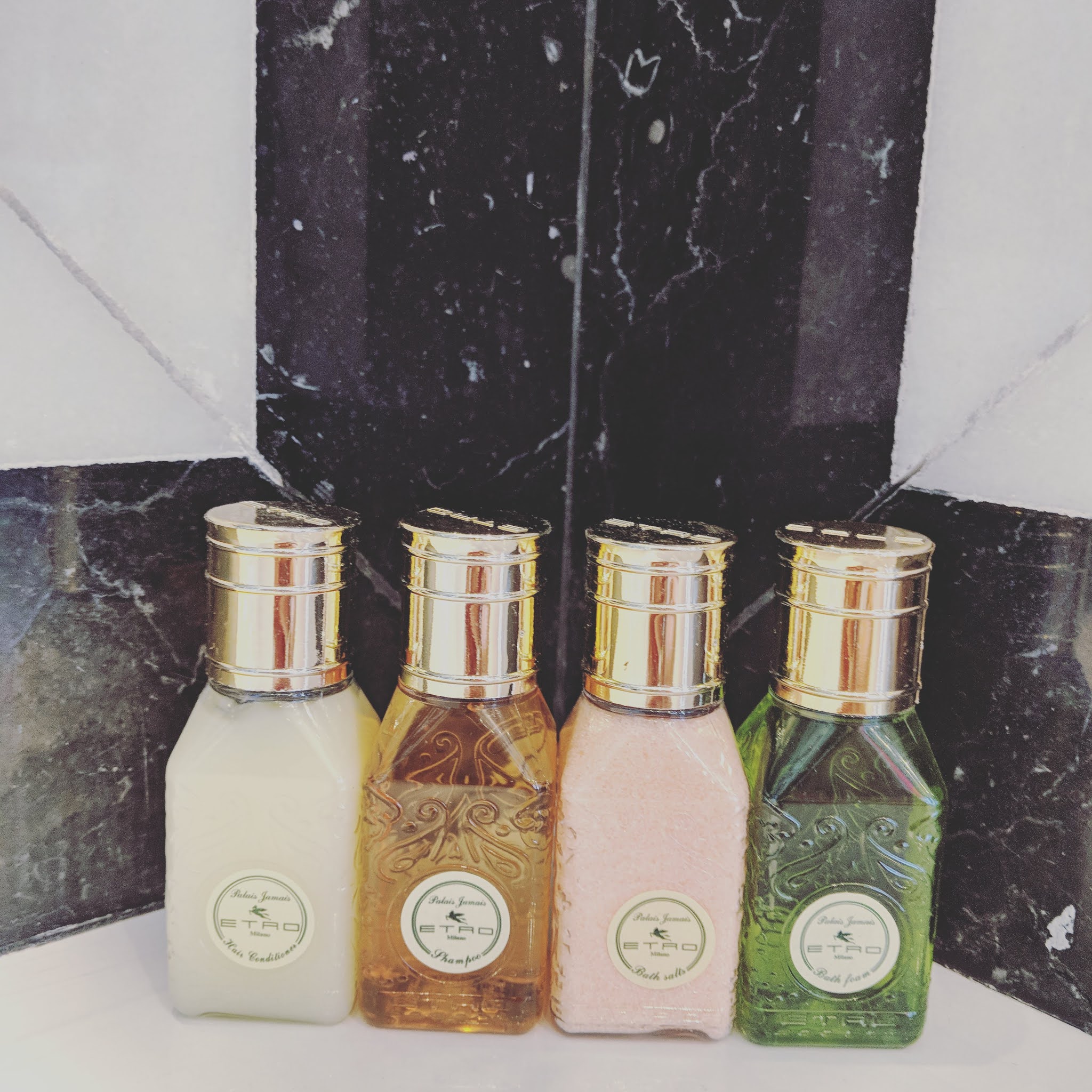metro mini bath products in mini pastel bottles at heritage madrid hotel