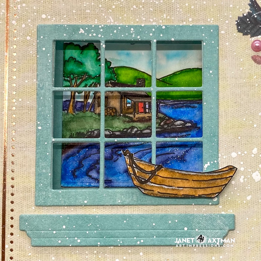Art Impressions Blog Shadow Box Easel Card Boat On The Water...by