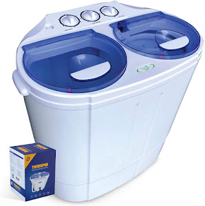 Garatic - Lavadora portátil compacta con ciclo de lavado y giro, desagüe de gravedad incorporado