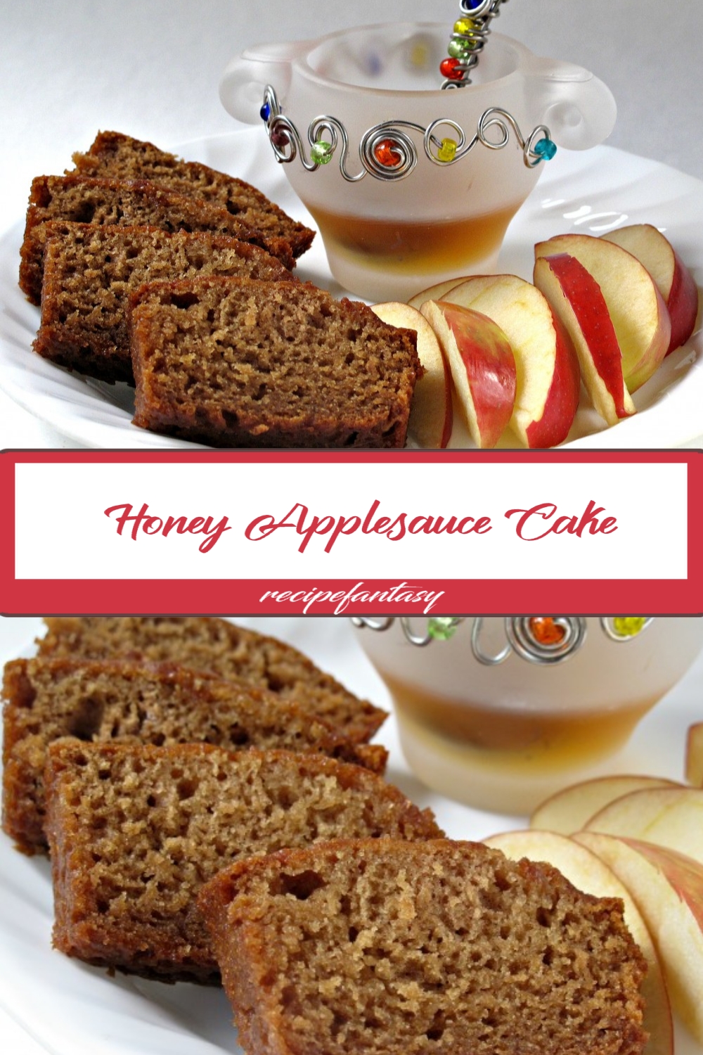 Recipe Rainbow Honey Apple Sauce Cake