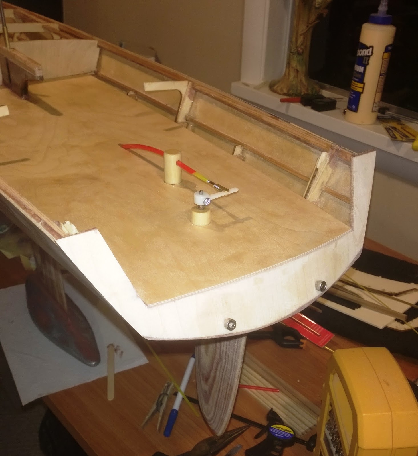 Rudder linkage completed
