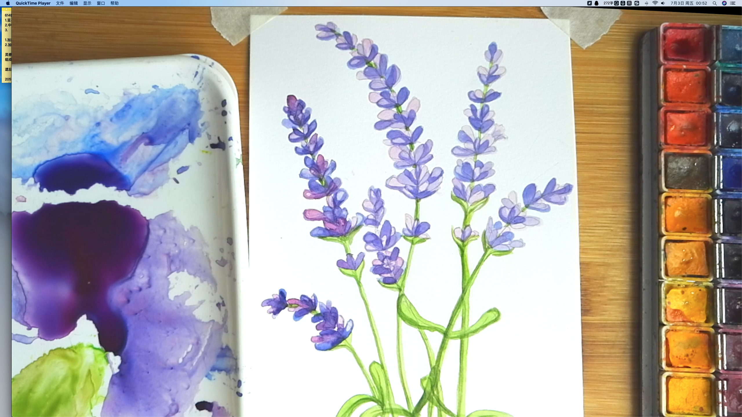 3 ways How to draw Watercolor lavender step by step tutorial for