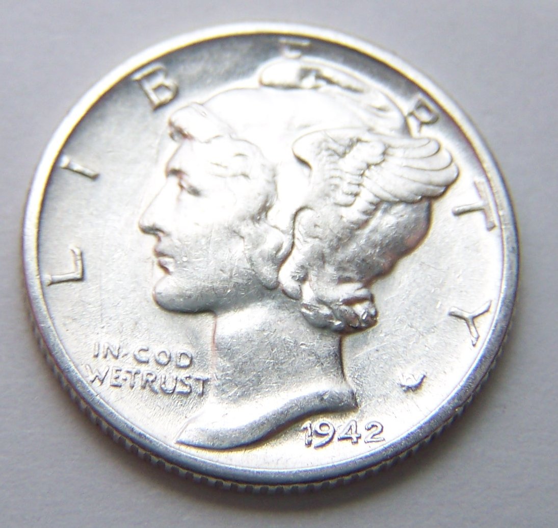 My Coin Pictures: 1942-D Double Date Mercury Silver Dime