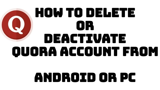 How To Delete Quora Account From Phone Or Pc However, if you didn't find it handy, you can delete the quora account with the following simple steps. niazi tuts blogger
