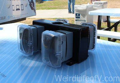ConX by Entertainment Weekly Outlets on picnic tables to charge your devices