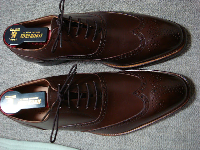 モッサのぼやき@ロンドン駐在中: スコッチグレインの革靴を5年間履きこみ、匠ジャパンで修理（リソール）してもらった