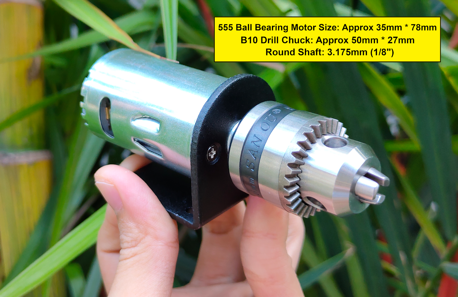 Anthony Montero New Hand Drill DIY Lathe Press 555 Motor with 1/8