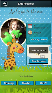 Sendoo iPhone App Review 5 Sendoo custom invitation preview