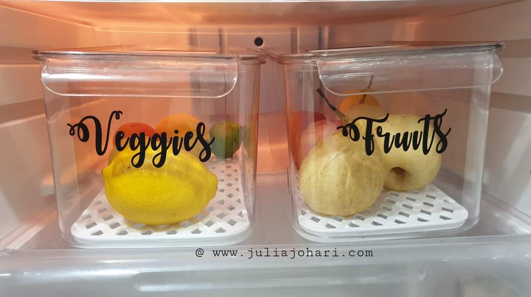 Susun atur peti ais ala Pinterest #JuliaSukaSusun