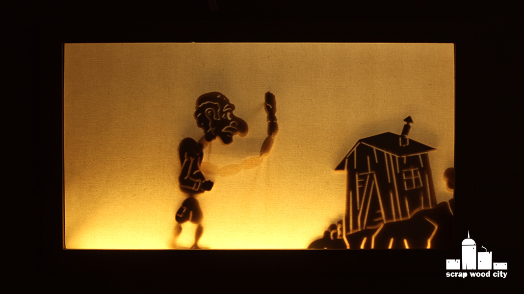 scrap wood city: Making a homemade shadow puppet theatre out of wood