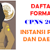 Kumpulan Formasi CPNS 2018 Dari Berbagai Intansi