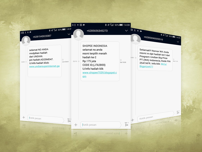 Contoh Berbagai Jenis SMS Penipuan dan Cara Melaporkannya Contoh Berbagai Jenis SMS Penipuan dan Cara Melaporkannya