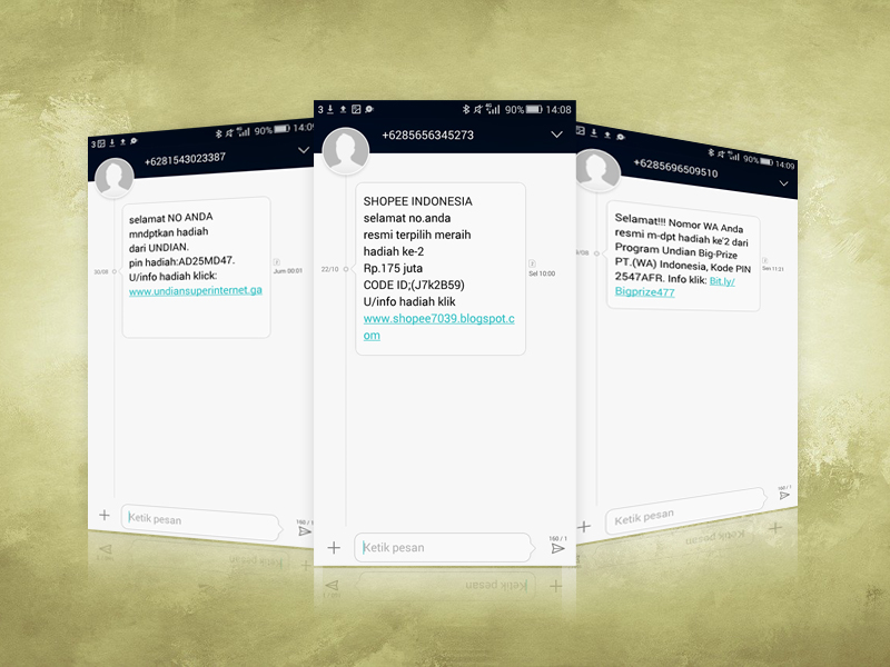 Contoh Berbagai Jenis SMS Penipuan dan Cara Melaporkannya