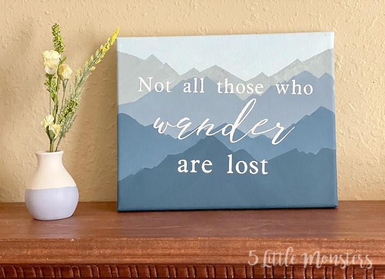 5 Little Monsters Adding Iron On to a Painted Canvas