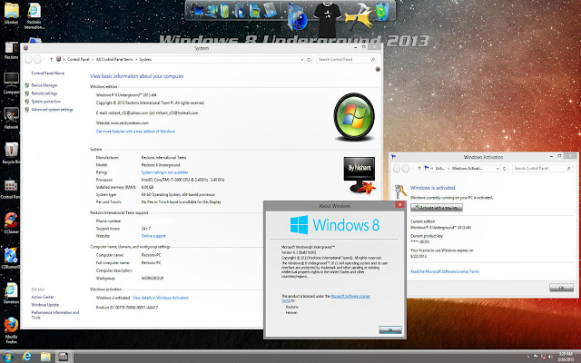 win 8 underground 2013 64 bit build 9200 dhz 7 arc