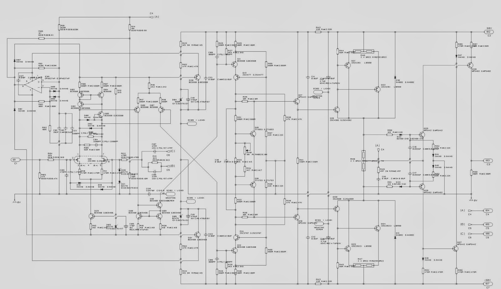 ELECTRONIC EQUIPMENT REPAIR CENTRE : AUDIOLAB 8200M SCHEMATIC (CIRCUIT