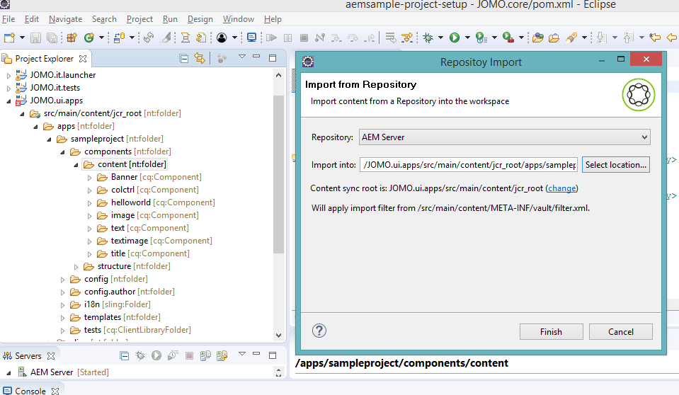 AEM/CQ5 How to sync and templates...etc files from