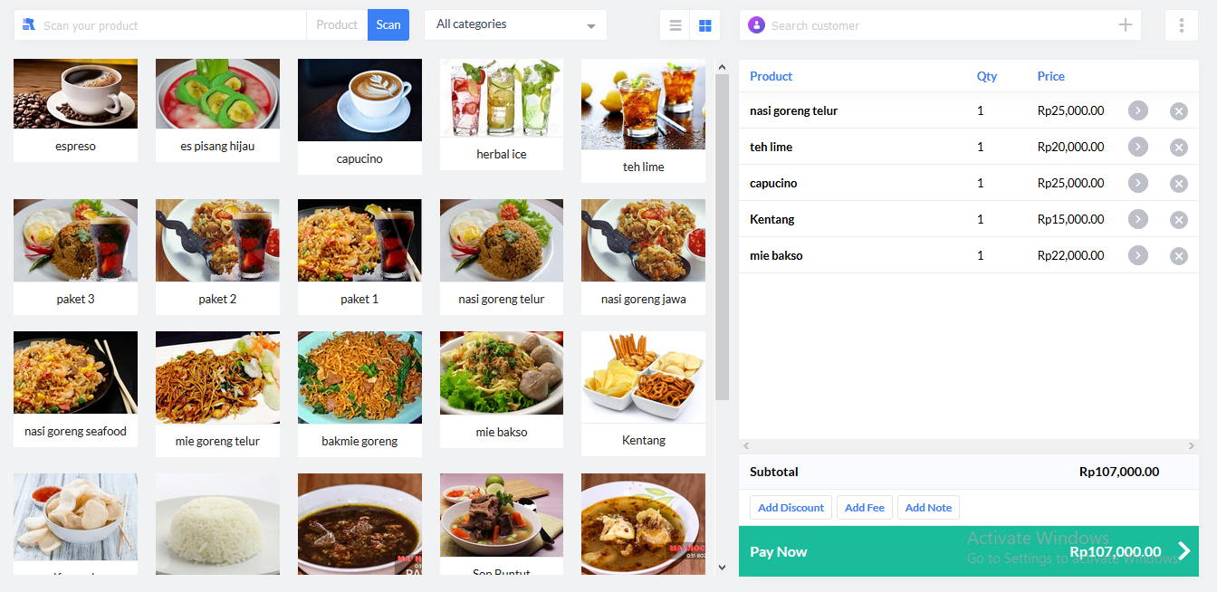 POS Kasir restoran cafe rumah makan online