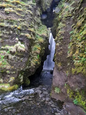 Gljúfrabúi Waterfall along Iceland's South Coast