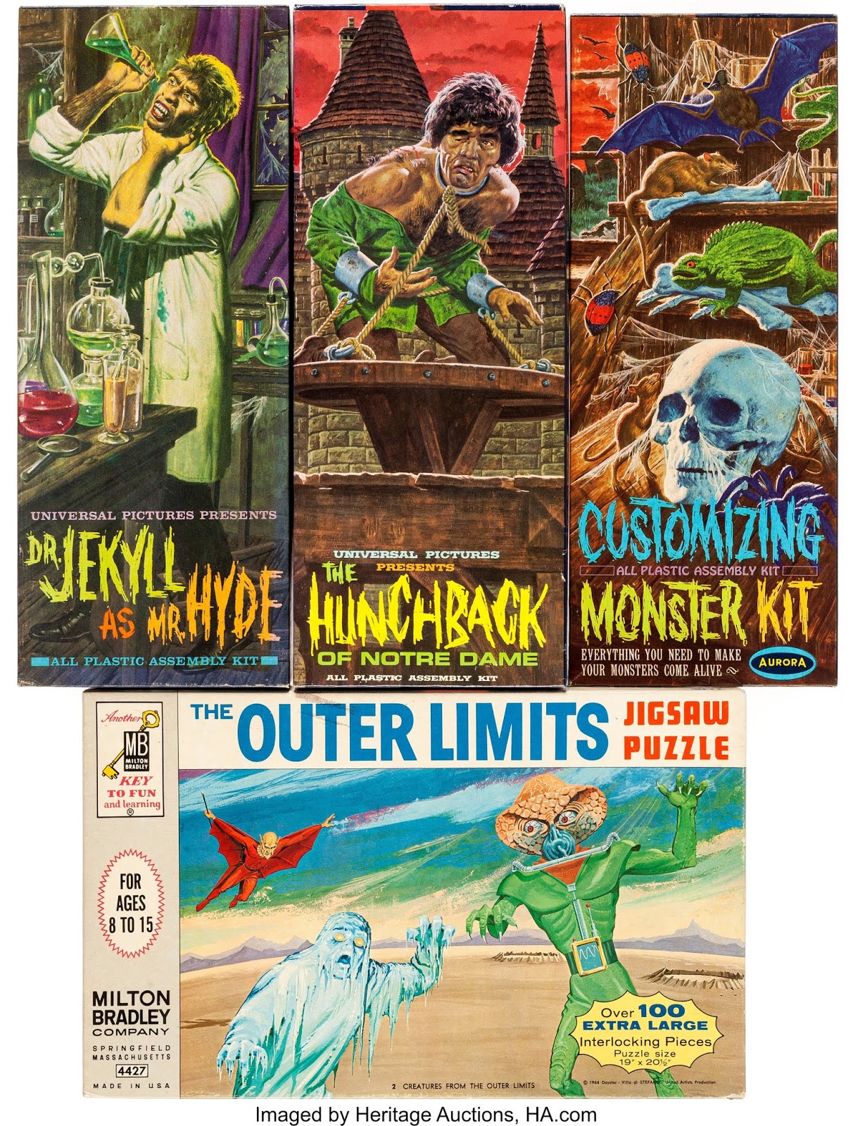 WORLD OF MONSTERS AURORA MONSTER MODEL KITS UP FOR AUCTION