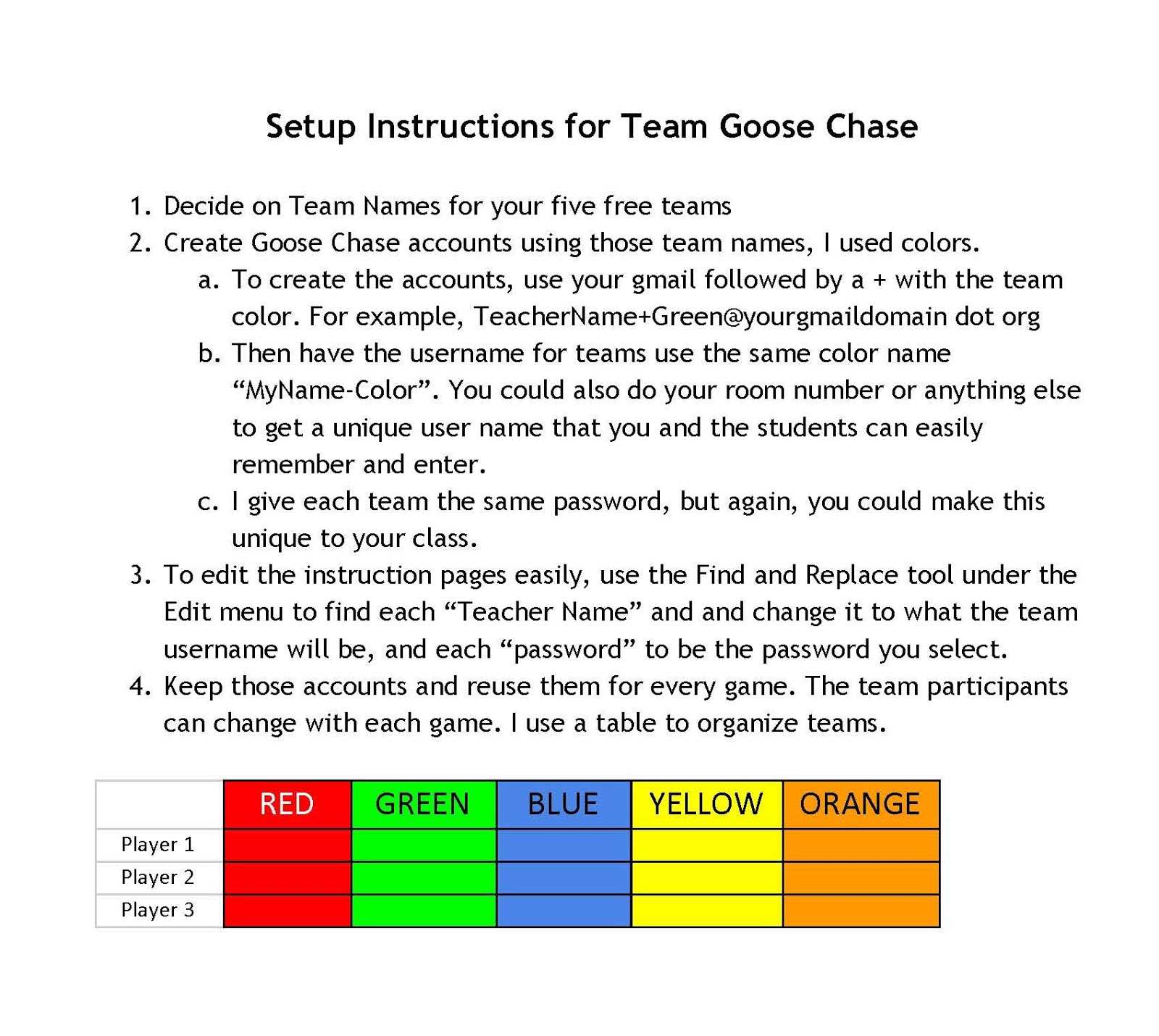 Amazing Days at School Goose Chase Edu