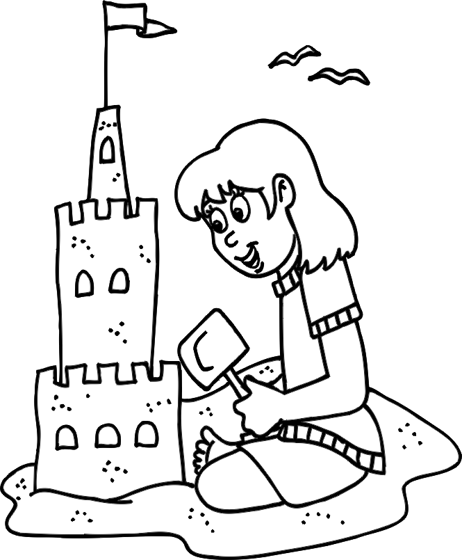 summer clipart to color - photo #41