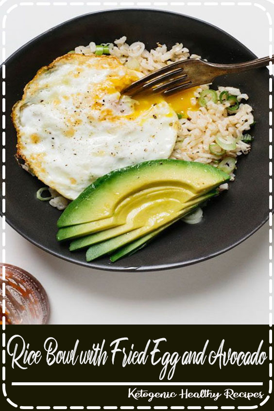 Rice Bowl with Fried Egg and Avocado Food Healthy Delivery