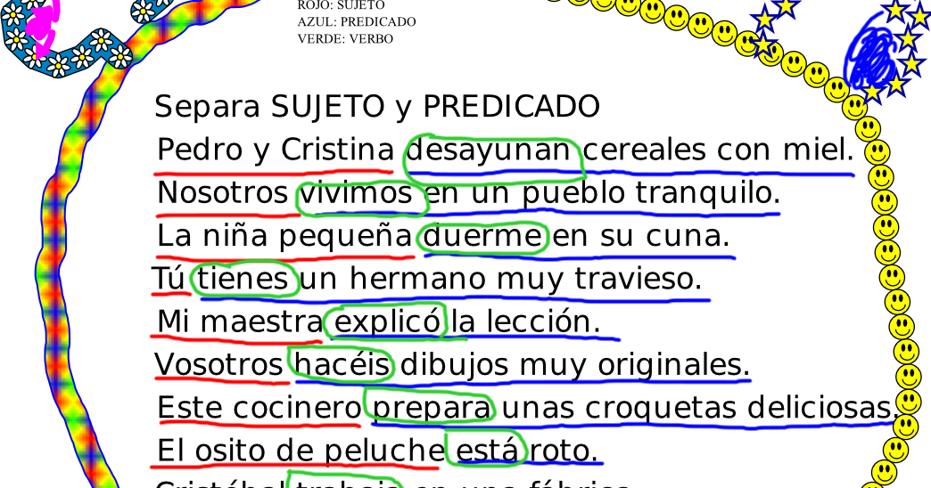 Blog de Lucía EL SUJETO Y EL PREDICADO