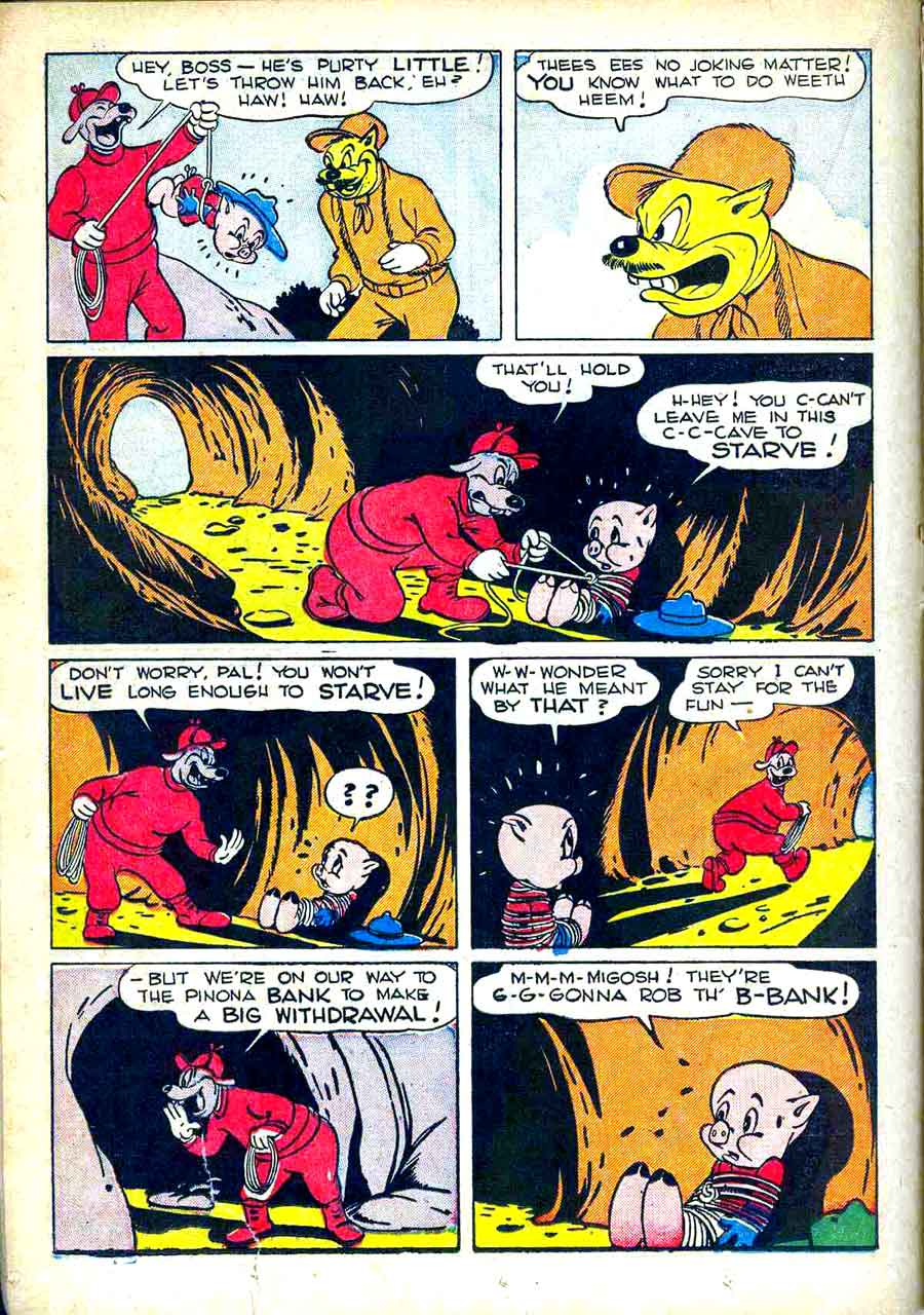 Porky Pig / Four Color Comics #48 dell comic book page art by Carl Barks art