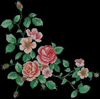 Rose Branch pattern preview. Free cross-stitch patterns