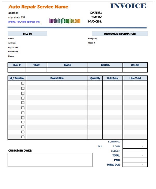 receipt-for-car-repair-invoice-template