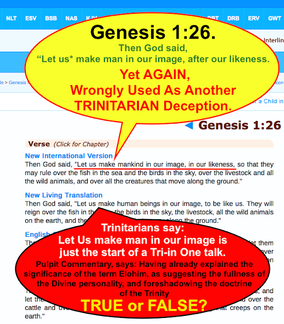 Genesis 1:26 TRINITARIAN Deception.