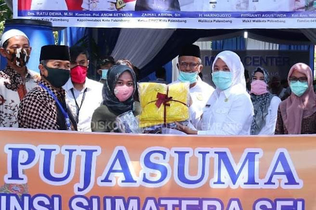 Wawako Palembang Mengpresiasi Para Donatur yang Telah Turut Berpartisipasi Dalam Memberikan Bantuan