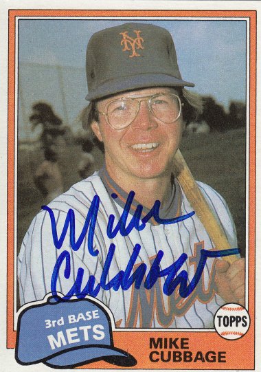 Daily Autograph: Mike Cubbage