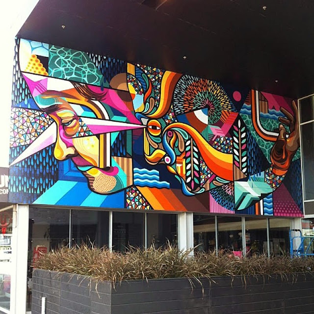New Street Art Mural By Beastman And Vans The Omega On The Streets Of Christchurch in New Zealand. 2