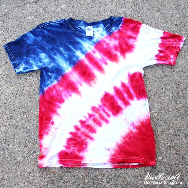 How to make a Patriotic USA Flag Tie Dye Shirt Tutorial!