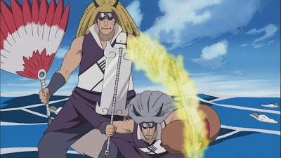 image de kinkaku et ginkaku avec les armes du rikudô sennin