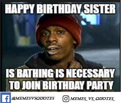 Happy Birthday Sister Meme