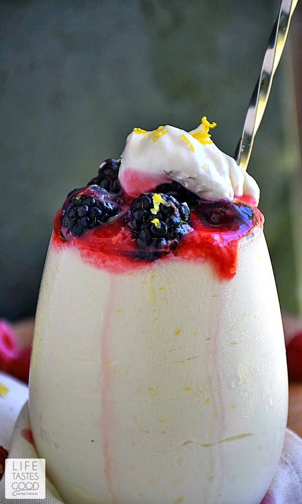 Lemon Mousse with Raspberry Sauce Life Tastes Good