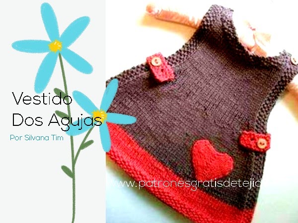 Vestido Dos Agujas de 0 a 3 meses / Tutorial