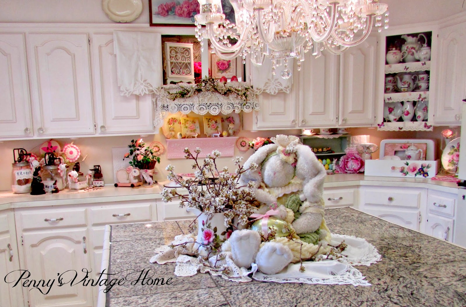 Penny's Vintage Home Decorating for Easter in the Kitchen