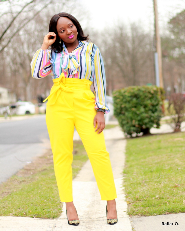 My DIY: Hello Spring with Yellow Pleated Waist Pants + McCalls 7726 ...