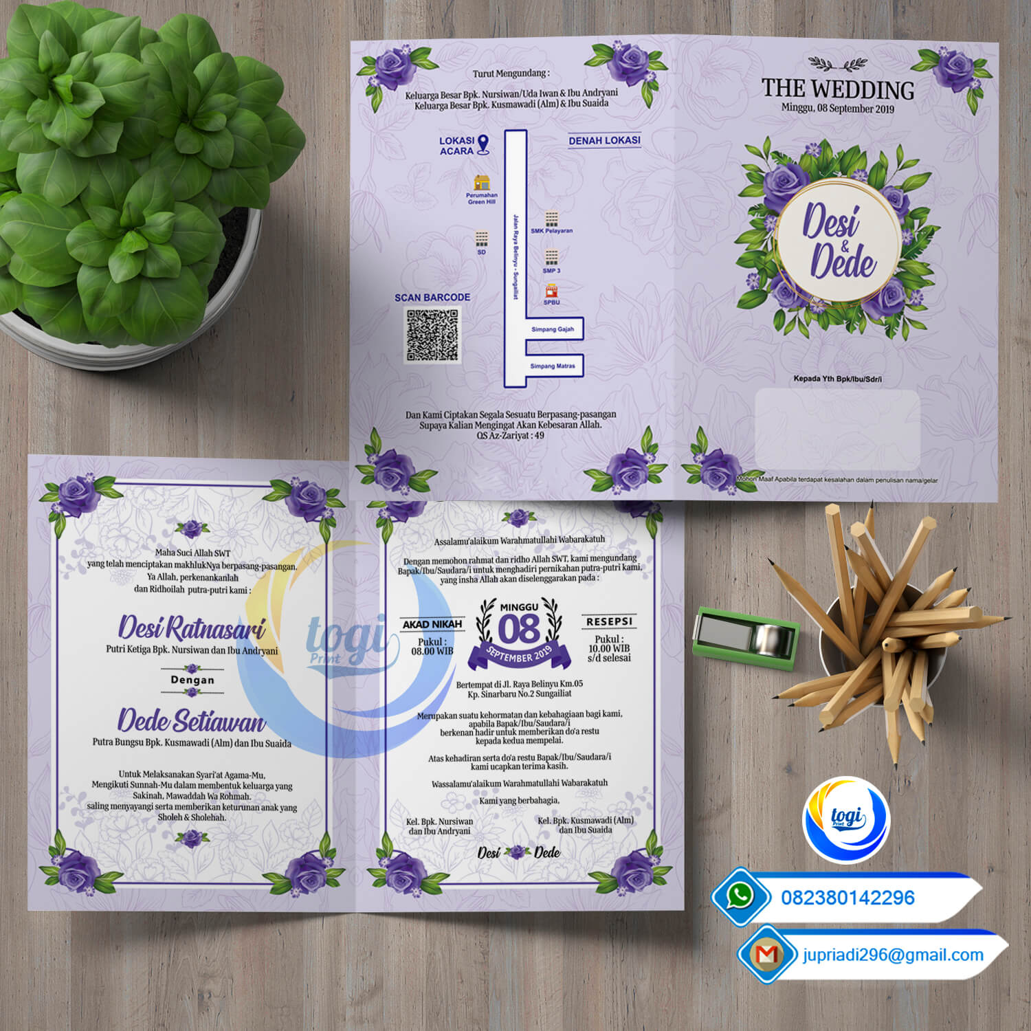Desain undangan pernikahan word Desain undangan pernikahan word