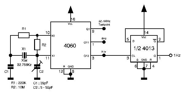 Микросхема cd4060 описание и схема включения Схемы на микросхеме cd4060