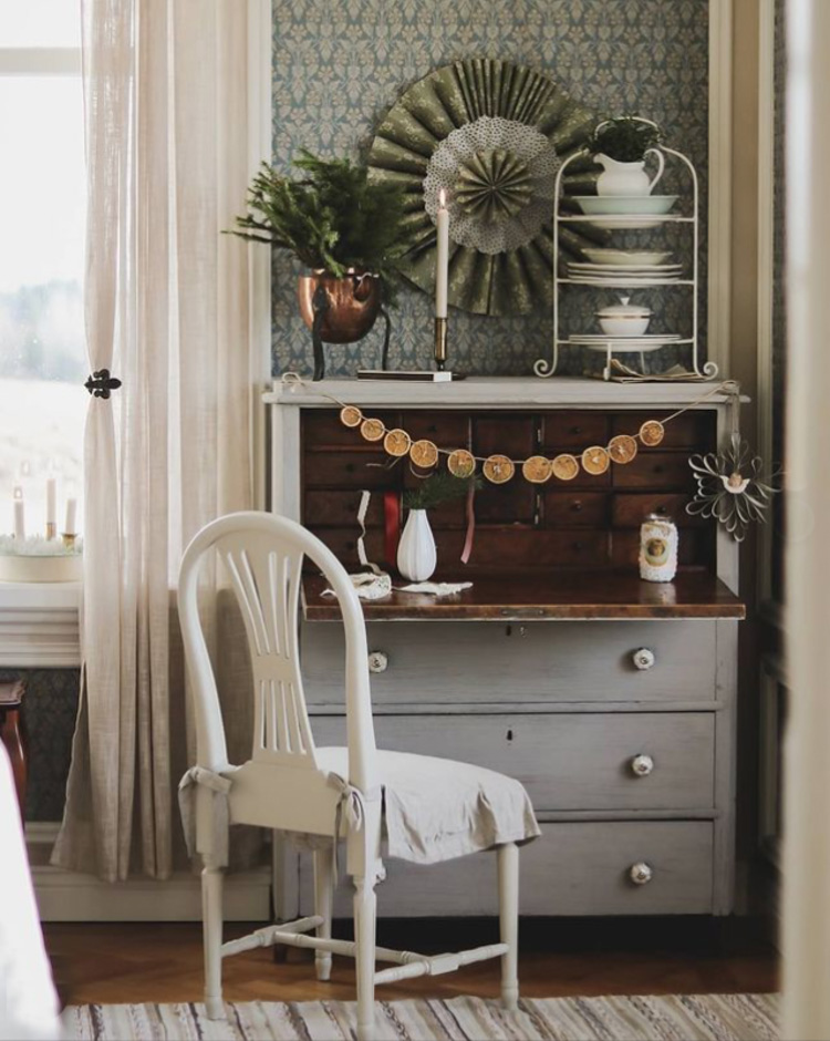 A Charming Swedish Country Home with Festive Touches
