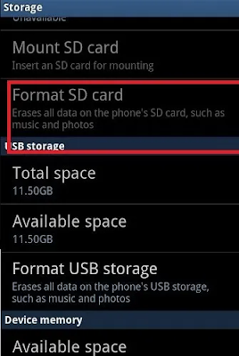 Cara Memformat Kartu SD (SD Card) di Android Cara Memformat Kartu SD (SD Card) di Android